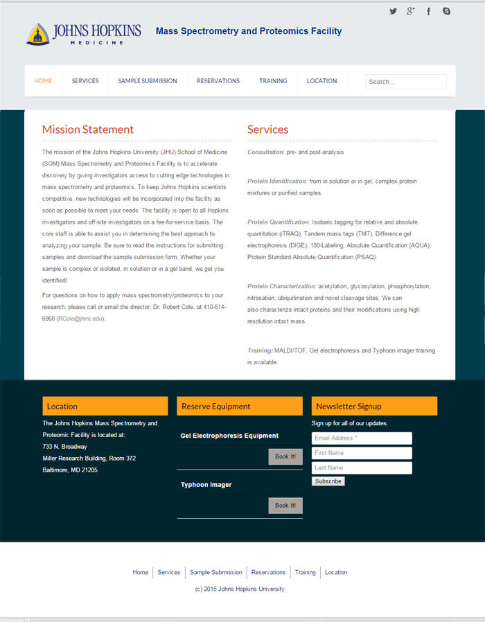 Johns Hopkins Landing